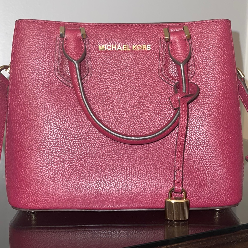 Deep maroon micheal kors purse